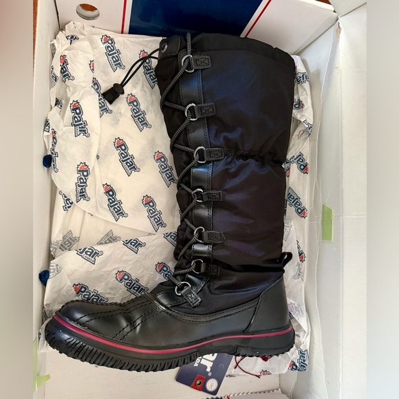Pajar Grip Black and Red Snow Boots like new - Picture 3 of 9